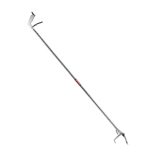 Stainless Steel Tongs Extra Long Grabber Stick Foldable Handle Multifunction Catching Suitable for Fishing Reptile Handling, 120cm - size: 120cm