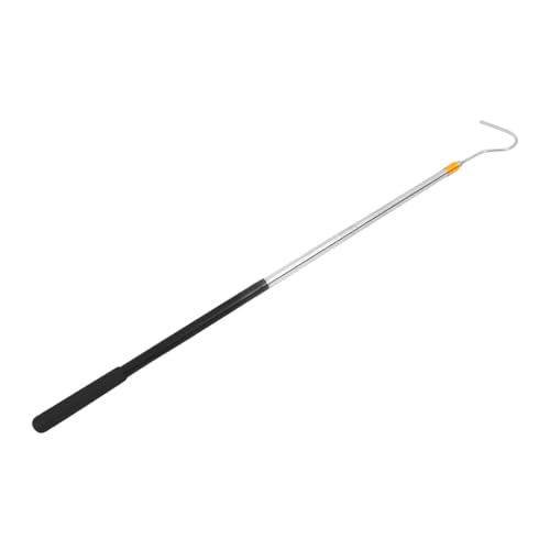 TOYANDONA Telescopic Snake Catcher Hook Adjustable Length Stainless Steel Snake Handling Tool Collapsible Design for Safe Reptile Capture and Efficient Handling