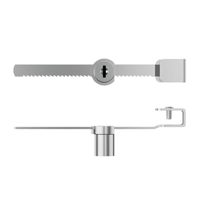 Sliding Glass Door Ratchet Lock with Chrome Finish – Keyed Alike, Fits 4-8mm Glass, Secure Showcase Display Case Lock for Cabinets, Retail Stores & Home Use - 8 Pack - size: 8 Pack