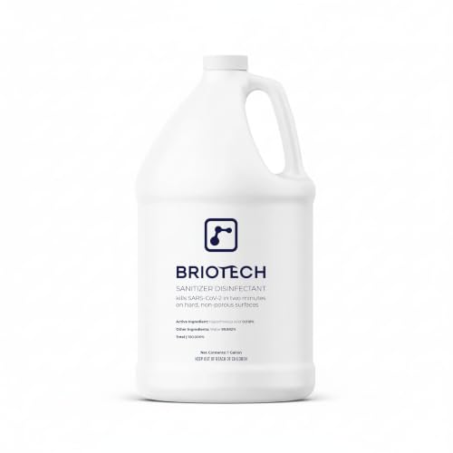 BRIOTECH Sanitizer Disinfectant Hypochlorous, Nursery, 1 Gallon Refill | Kill 99.99% of viruses, bacteria, control mold, eliminate odor, gentle for nursery, play rooms, food contact surfaces - size: 128 Fl Oz (Pack of 1)