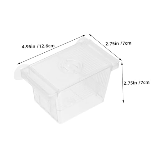 ORFOFE 4pcs Self-Floating Fish Fry Incubator Aquarium Breeding Box Betta Fish Separator Breeding Separator Reptile Box