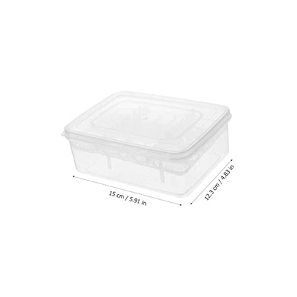 Toyvian 2pcs Reptile Hatchery Box Compartments Incubation Tray for Lizard and Tortoise Eggs Durable Transparent Easy to Clean and Organize Reusable Breeding Tool