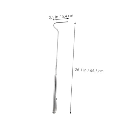 Retractable Reptile Hook Stainless Steel Tool for Safe Snake Control and Exotic Animal Management Portable and Easy Storage
