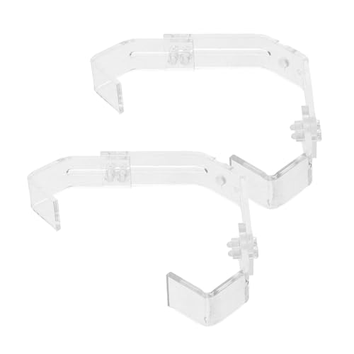 INOOMP Aquarium Light Mounting Bracket 2 Pack Adjustable Lamp Fixing Clip for Reptile Tanks and Terrariums Glass Tank Light Hanger with Secure Grip Precise Angle Adjustment Easy Install