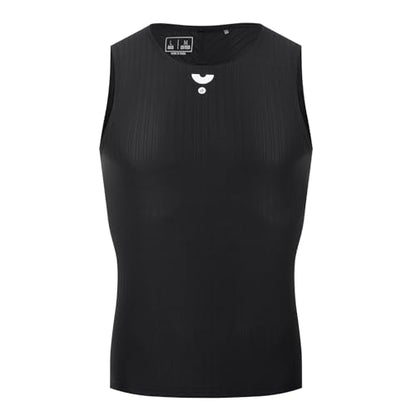 YKYWBIKE Men's Cycling Base Layer Sleeveless Cycling Jersey Men Quick Dry Bicycle Undershirt Mesh Bike Base Layer Vests - color: Black 2061, size: X-Small