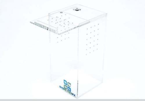 Acrylic Terrarium – Magnetic Mini & Nano Enclosures for Reptiles, Amphibians, Invertebrates, Tarantulas, Scorpions, Frogs, Geckos & Exotic Pets (3 x 3 x 6 inches, 0.23 Gallon) - size: 3 x 3 x 6 inches, 0.23 gallon