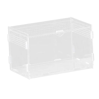 Reptile Breeding Box Terrarium Professional Clear Animal Habitat Cage with Ventilation Holes for Geckos Frogs Hermit Crabs- 20x12x12cm