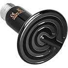 Happy Herps 50W (Mini) Ceramic Heat Emitter Reptile Heat Lamp Bulb No Light Emitting Brooder Coop Heater for Amphibian Pet & Incubating Chicken, Black, 1-Pack