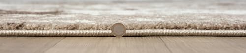Keen Home Design Runner Rugs - 32"x91" Non-Shedding, Thick Pile Abstract Rugs for Kitchen, Living Room, Bedroom, Dining Room, Entryway - Size: 2'8" x 7'7", Skies Beige - color: Skies Beige, size: 2'8" x 7'7" (Runner)