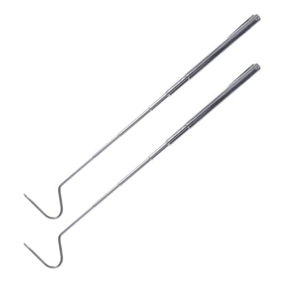 Homoyoyo 2pcs Stainless Steel Extendable Snake Hooks 71cm Reptile Catching Tools for Safe Handling and Control in Wildlife and Herpetology