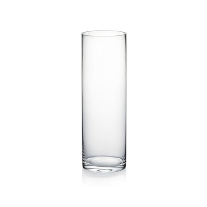 WGVI Quality Thick Weighted Clear Cylinder Glass Vases, 4" W x 12" H, Flower Arrangement Floating Candle Holders Wedding Centerpieces Terrarium Planter Floral Countertop Storage Container, 1 Piece - size: 4"x12"H