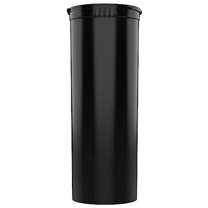 60 Dram CR Plastic Packaging Pop Top Containers - Child Resistant Travel Holder Vial Bottles - 75 qty (Black) - color: Black