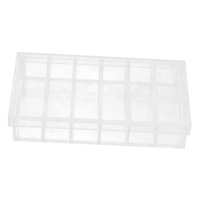 MAGICLULU Acrylic Incubation Tray for Laboratory Use with 6-Compartment Design and Lid, Tight Seal, Easy Clean Specimen Observation Box for Hatching and Raising Aquarium Fry, 6.6x3.8 Inches