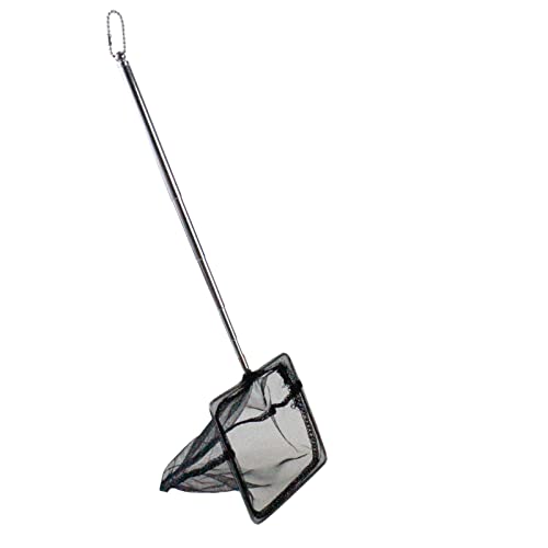 AQUANEAT Aquarium Net with Extendable Long Handle, Adjustable Wastes Skimming Cleaning Tools for Fish Tanks - size: 5 Inch