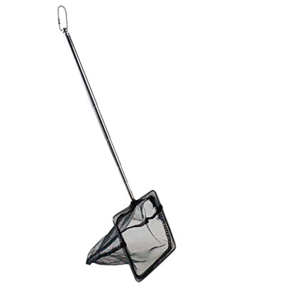 AQUANEAT Aquarium Net with Extendable Long Handle, Adjustable Wastes Skimming Cleaning Tools for Fish Tanks - size: 5 Inch