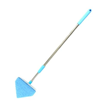 Tank Cleaning Brush,Aquarium Cleaning Tool Portable Convenient to Use 55-95cm Telescopic Handle Lightweight for Tank, Triangle