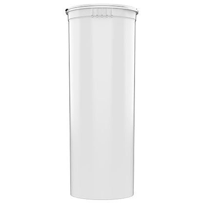 60 Dram CR Plastic Packaging Pop Top Containers - Child Resistant Travel Holder Vial Bottles - 75 qty (White) - color: White