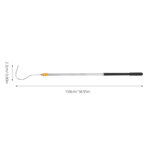 GALPADA 1.5m Professional Snake Catcher Pole Retractable Hook for Snake Handling Stroller Hook Reptile Accessories