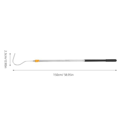 GALPADA 1.5m Professional Snake Catcher Pole Retractable Hook for Snake Handling Stroller Hook Reptile Accessories