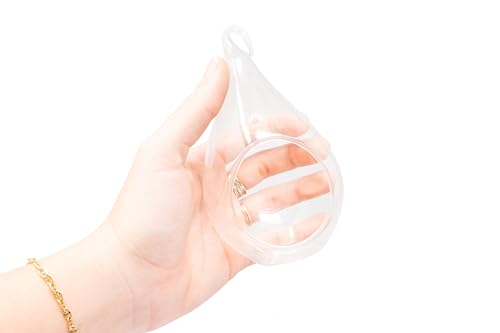 Glass Teardrop Beach Plant Terrarium - Air Plant, Sand, Starfish and Shell in Propagation Jar - Home and Garden Decor Plants Pot - Easy Care Indoor and Outdoor Plants Vase (1 Teardrop - Black Sand) - size: 1 Teardrop - Black Sand