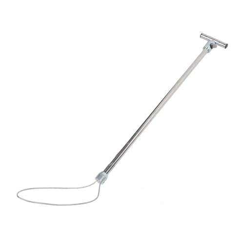 CCYLEZ Animal Control Pole, Heavy Duty Stainless Steel Adjustable Length Multi Function Catcher Tool for Dogs Pigs Reptiles Rescue Transfer - size: T Handle Without Pull Rope 67cm