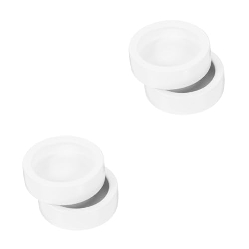 VANZACK 4pcs Reptile Food Dish Set Thick Feeding Bowls for Lizard and Reptiles Medium Round Shape Easy to Clean Stable Base for Food and Water Storage