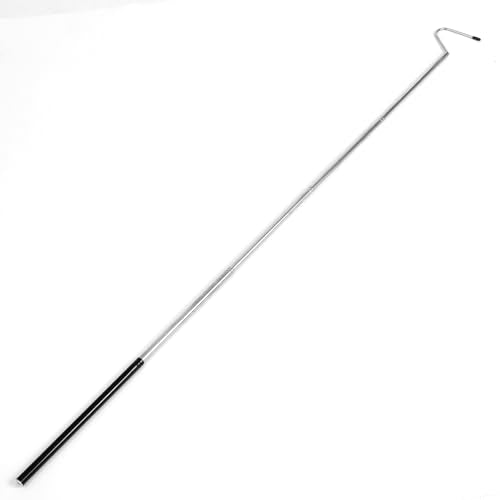 Mabor 40 Inch Snake Hook, Stainless Steel Extensible Grappling Hook | Retractable Pick-Up Handling Tool Pool Skimmer Basket Hooks - size: 11.6 - 40.9 inches