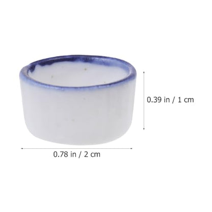 POPETPOP 72 Pack Mini Reptile Water Bowls 0.78 Inch Ceramic Shallow Dish for Small Reptiles Tarantulas Frogs Food and Water Container for Terrarium Use