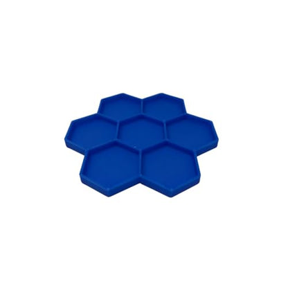 Hermit Crab Feeder Dish | 7 Tray Dish for Crab or Snail Feeding | Mix & Match Crab Food | Made in USA (Blue, Hexagon) - color: Blue, Hexagon