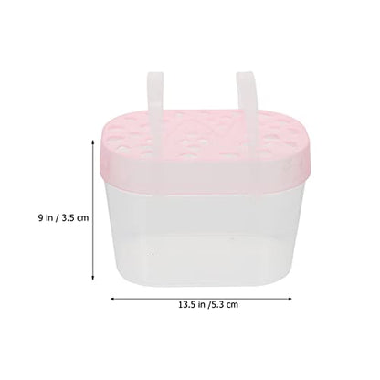 3Pcs Travel Turtle Carrier Portable Turtle Tank Terrarium Habitat Case Hamster Travel Cage Plastic Reptile Habitat Container Small Animal Carriers (Random Color)