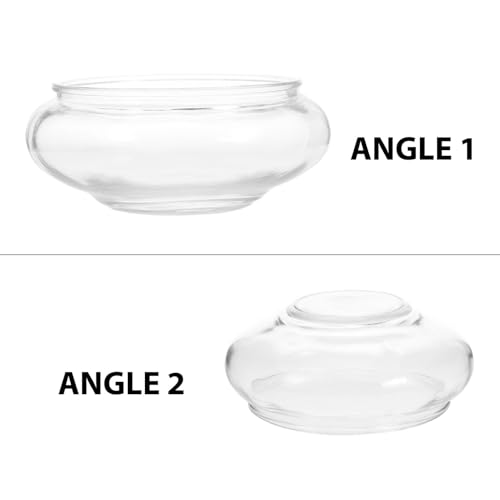 Flower Glass Vase Bowl Terrarium Succulent Planter: Glass Vase Bowl Hydroponic Planter Floral Container Fish Clear Bubble Floating Candle - size: 15.00X15.00X6.00CM