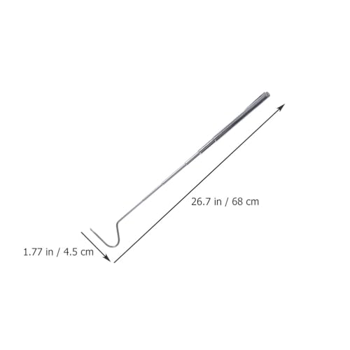 2pcs Telescoping Snake Catcher Tool Extendable Reptile Hook Comfortable Grip for Handling for Reptile Control Wild Catching Portable Design,27.95inch