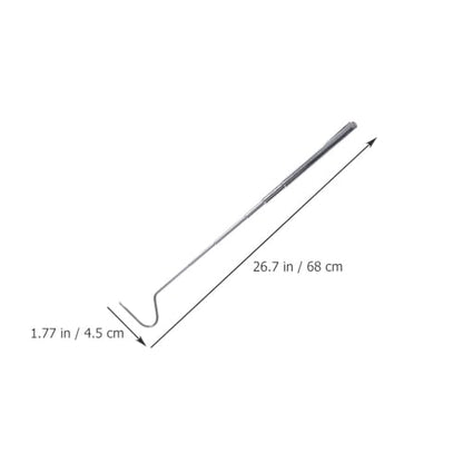 2pcs Telescoping Snake Catcher Tool Extendable Reptile Hook Comfortable Grip for Handling for Reptile Control Wild Catching Portable Design,27.95inch