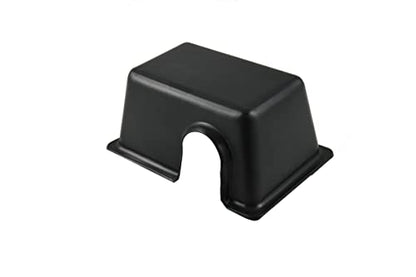 Small Reptile Hide for Bearded Dragon, Corn Snake, Ball Python, Crested Gecko, Lizard, Leopard Gecko, Turtle, Tortoise, Frog - Black Plastic