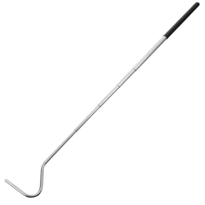 Retractable Snake Hook Stainless Steel Extendable Reptile Catching Tool Black Long Handle for Safe Handling and Transport of Snakes