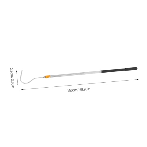 Adjustable Stainless Steel Snake Catching Tool with Telescoping Hook for Safe Handling of Various Snake Retractable for Reptile Enthusiasts