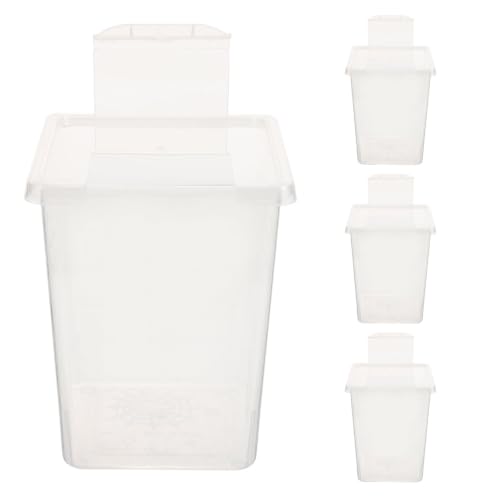 COHEALI 4pcs Transparent Reptile Feeding Boxes with Optimized Ventilation Portable Small Enclosure and Cricket Keeper Cage Versatile Habitat for Gecko Frog Scorpion Easy- Pet Containers