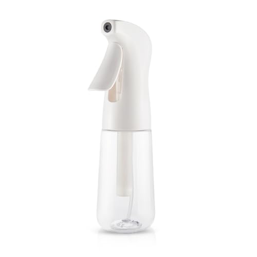 TANSHINE Continuous Spray Bottle for Hair,Ultra Fine Mist Water Hair Spray Bottles,Mister Spray Bottle,Refillable Plastic Sprayer for Hairstyling, Cleaning,Alcohol, Plants, Salons,6.8oz/200ml,Clear - color: Clear