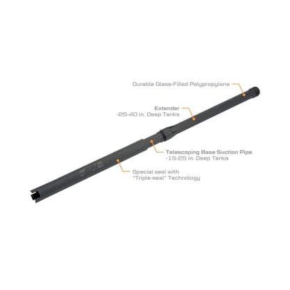 GPI - Telescoping Suction Pipe for Fluid Transfer Pumps, Adjustable 15" to 40", 1" NPT (GPI Genuine Accessory 110241-01)