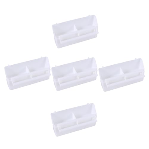 FRCOLOR 5pcs Parrot Feeding Case Plastic Bird Feeder Bowl Compact and Easy to Refill for Birds Crows and Reptiles Feeding Accessory