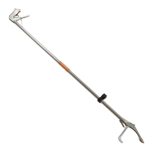 TOPINCN Professional Stainless Steel Snake Tong, 16.5oz Foldable Reptile Grabber with Self-Locking Handle, Premium Snake Handling Tool for Snake Farmers