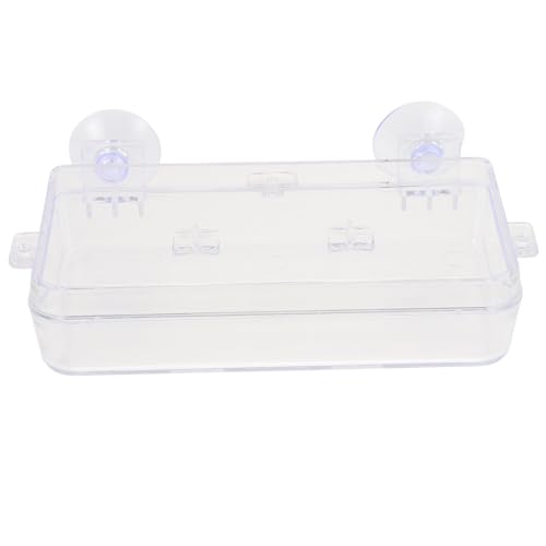 Beaupretty Reptile Feeder Bowl with Suction Cup Acrylic Anti-Escape Feeding Dish for Lizards Geckos and Small Reptiles Terrarium Water and Food Container