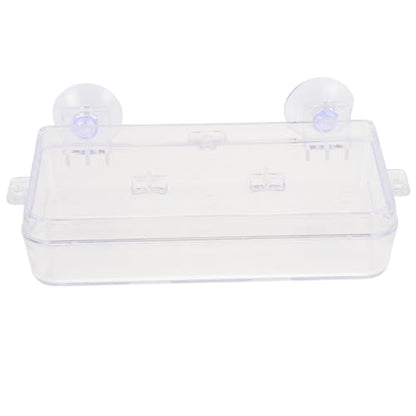 Beaupretty Reptile Feeder Bowl with Suction Cup Acrylic Anti-Escape Feeding Dish for Lizards Geckos and Small Reptiles Terrarium Water and Food Container