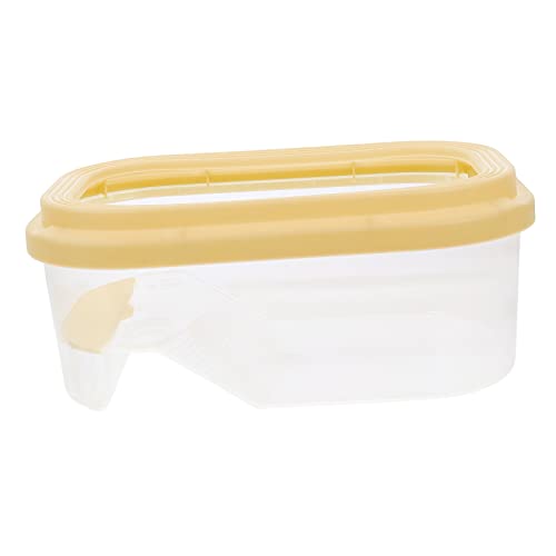 Toyvian Turtle Container Terrace Tortoise Habitat Tank for Aquatic Creatures for Crabs Turtles and Small Fish Convenient Cleaning and Climbing Ramp Design Small - color: Khaki