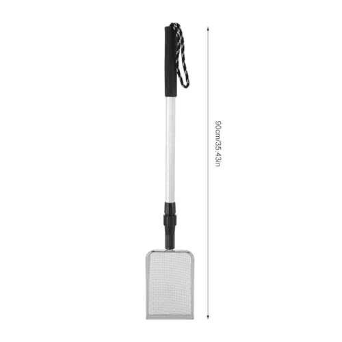 Cat Litter Scoop, Adjustable Chicken Poop Scooper, 2 Telescopic Handles Stainless Steel, Long Handle Metal Sifter, for Reptiles Beach, Pet Waste Cleaning Tool (Type A) - color: Type A