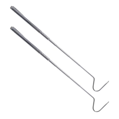 ULTECHNOVO 2pcs Stainless Steel Retractable Snake Hooks 71cm Long Reptile Catching Tools for Handling Snakes and Wildlife Control