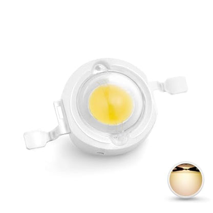 CHANZON 10 pcs High Power Led Chip 3W Warm White 3000K - 3500K | (600mA - 700mA / DC 3V - 3.4V / 3 Watt) Super Bright Intensity SMD COB Light Emitter Components Diode Bulb Bead DIY Lighting - color: A) Warm-white (3000k)