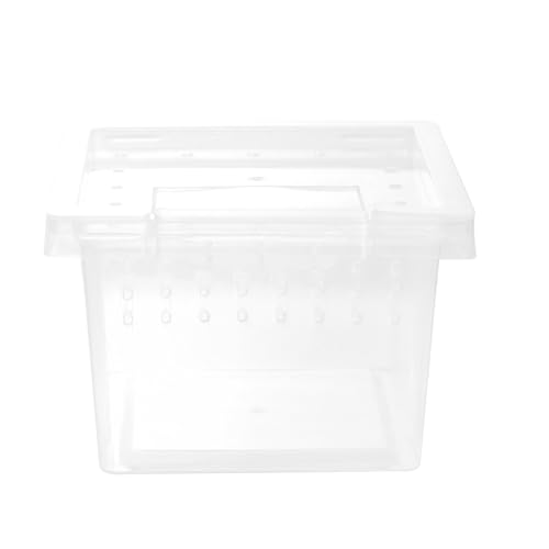Reptile Breeding Box Plastic Habitat Case for Lizards Geckos and Insects Climbing Pet Feeding Container Suitable for Travel and Display