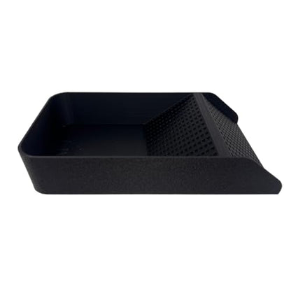 Hermit Crab, Lizard, Turtle, Amphibian XL Watering Pool | Platform Pool Accessory with Access Ramp for Pet Habitats | 9.75" x 5" | Made in USA (X-Large) (Salt Only, Black) - color: Salt Only, Black