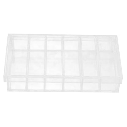 INOOMP Acrylic Incubator Box with Lid 6-Well Tray for Laboratory Specimen Observation and Small Pet Breeding Acrylic Reptile and Fish Breeding Box